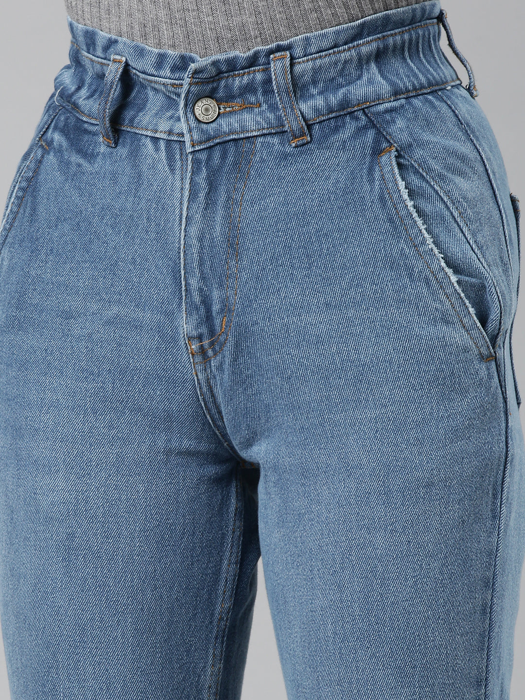 Women's Blue High-Rise Light Fade Light Shade Denim Jeans