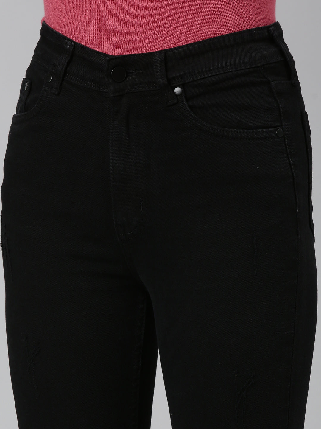 Women's Black Bootcut Mid Rise Bootcut Denim Jeans