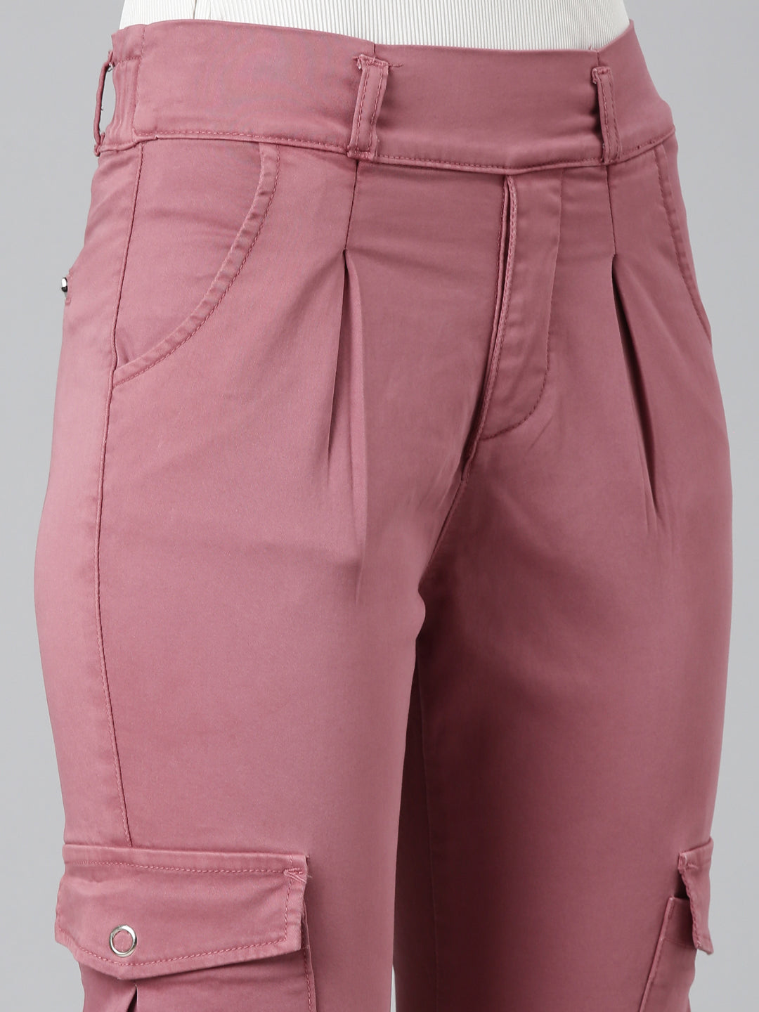 Women's Mauve Mid-Rise Denim Jeans