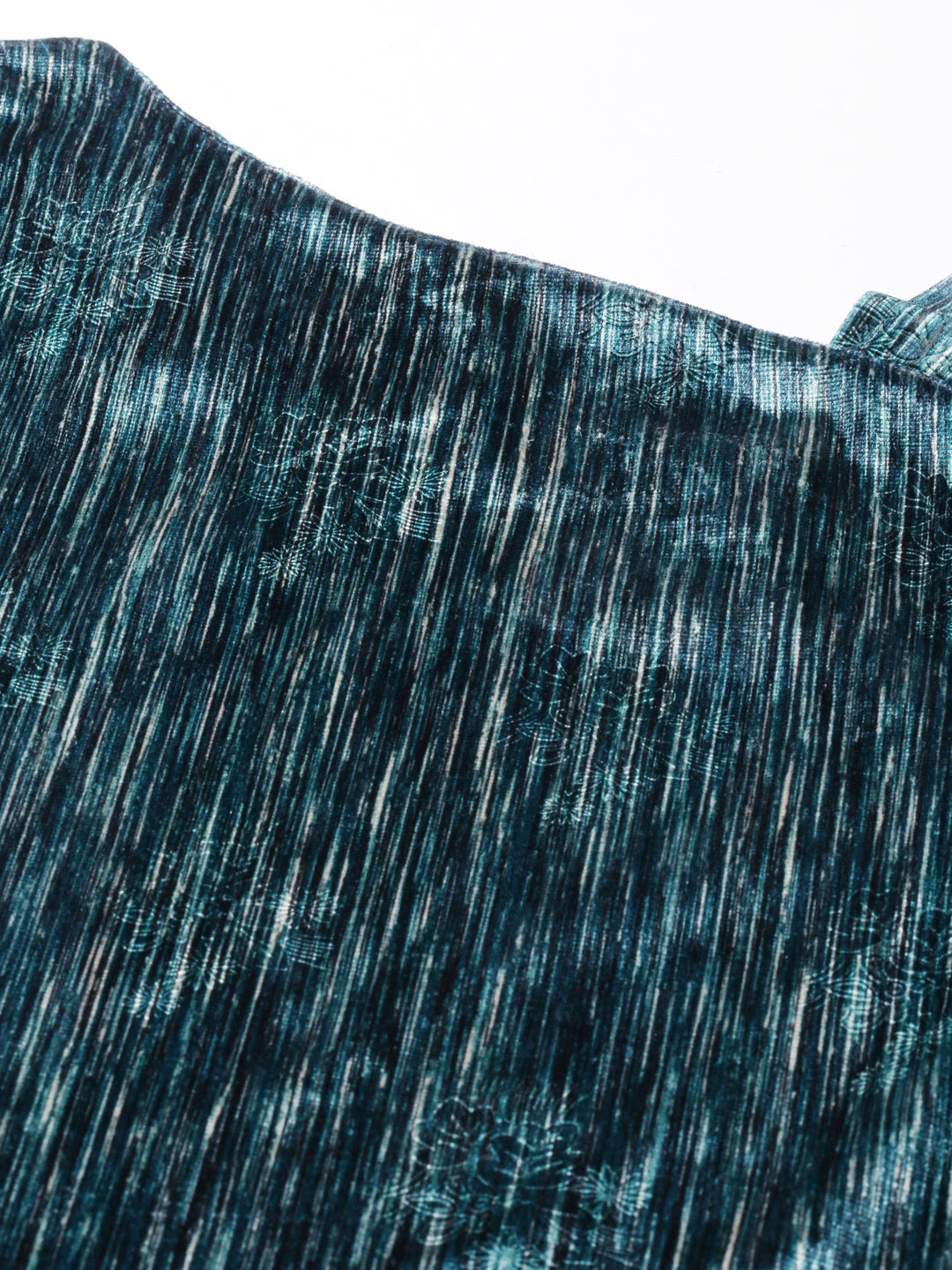 Women's Teal Striped One Shoulder Sheath Dress