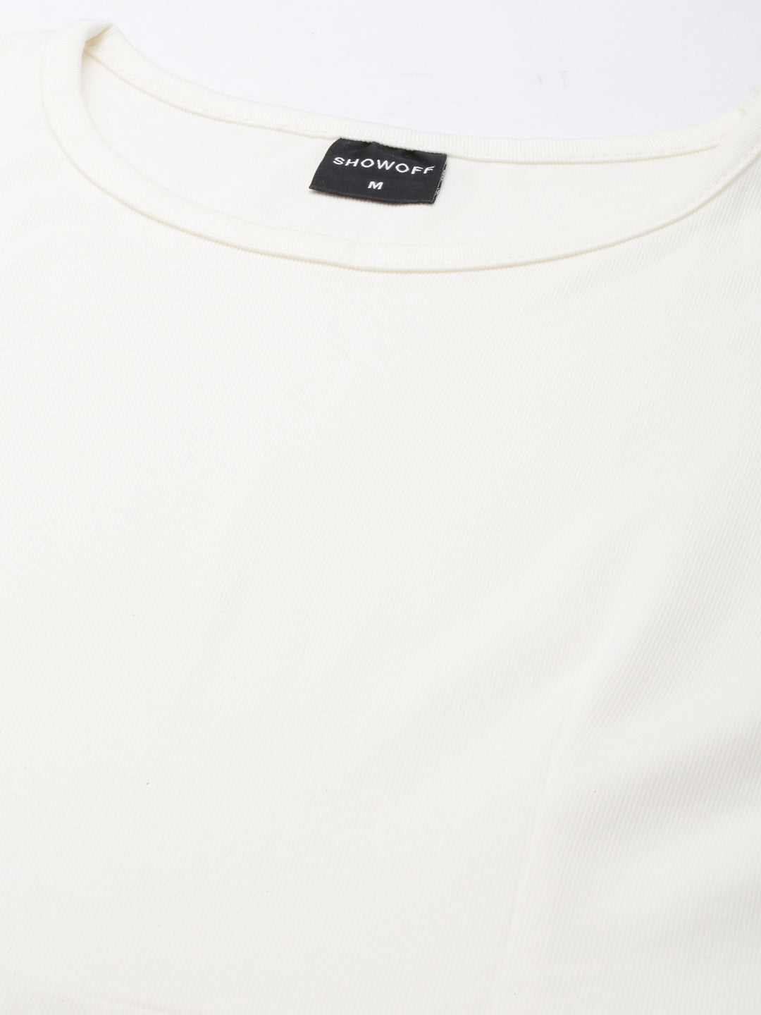 Women's White Round Neck Sheath Dress