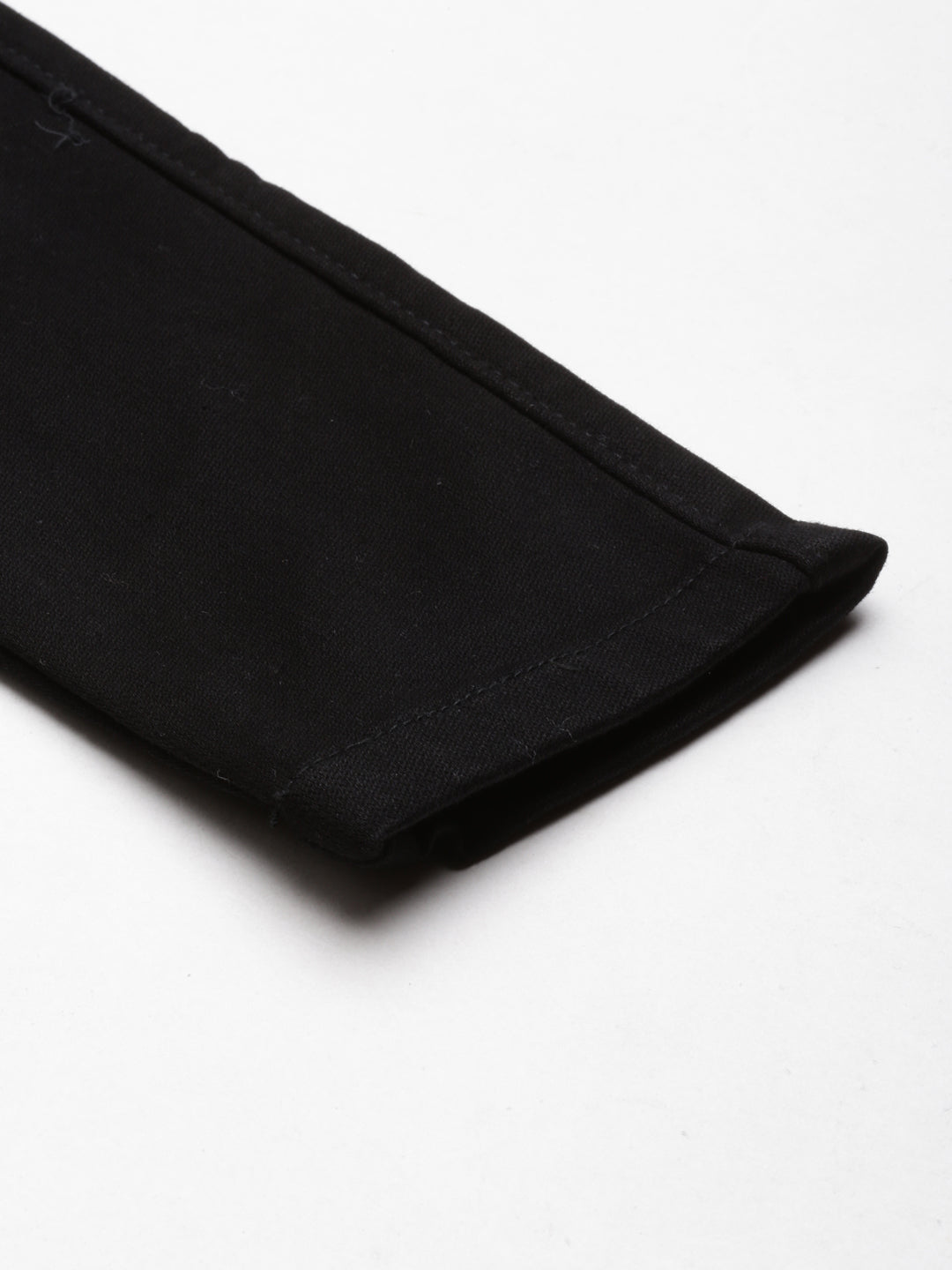 Women's Black Slim Fit Acid Wash Denim Jeans