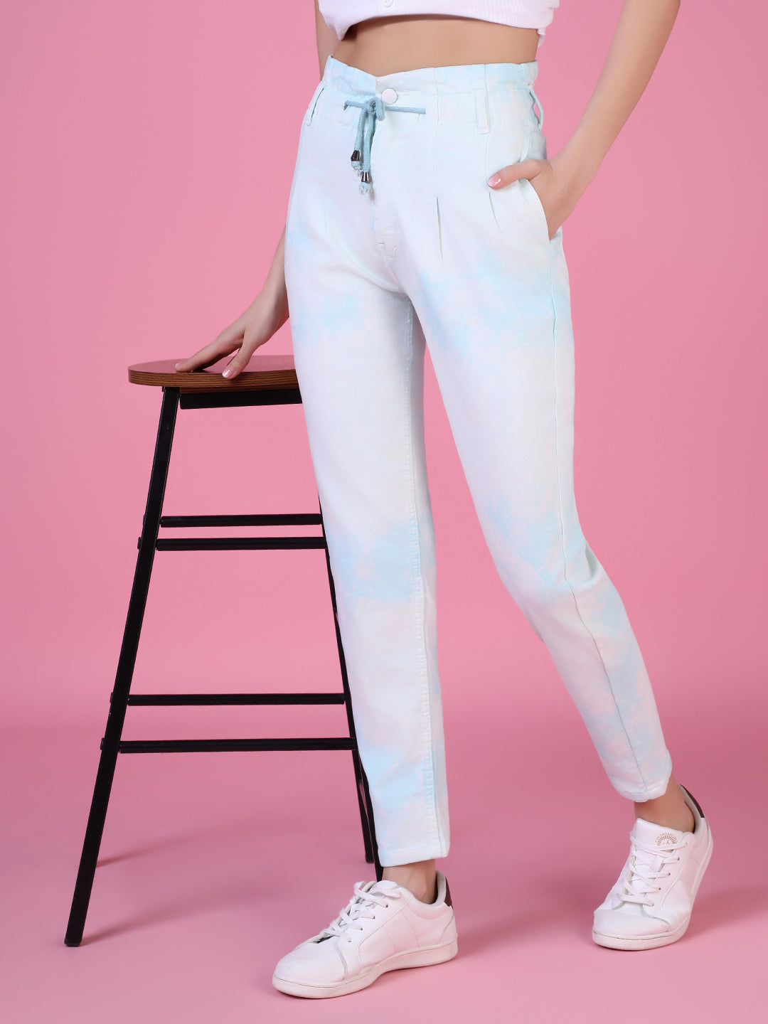 Women's White High Rise Denim Jeans