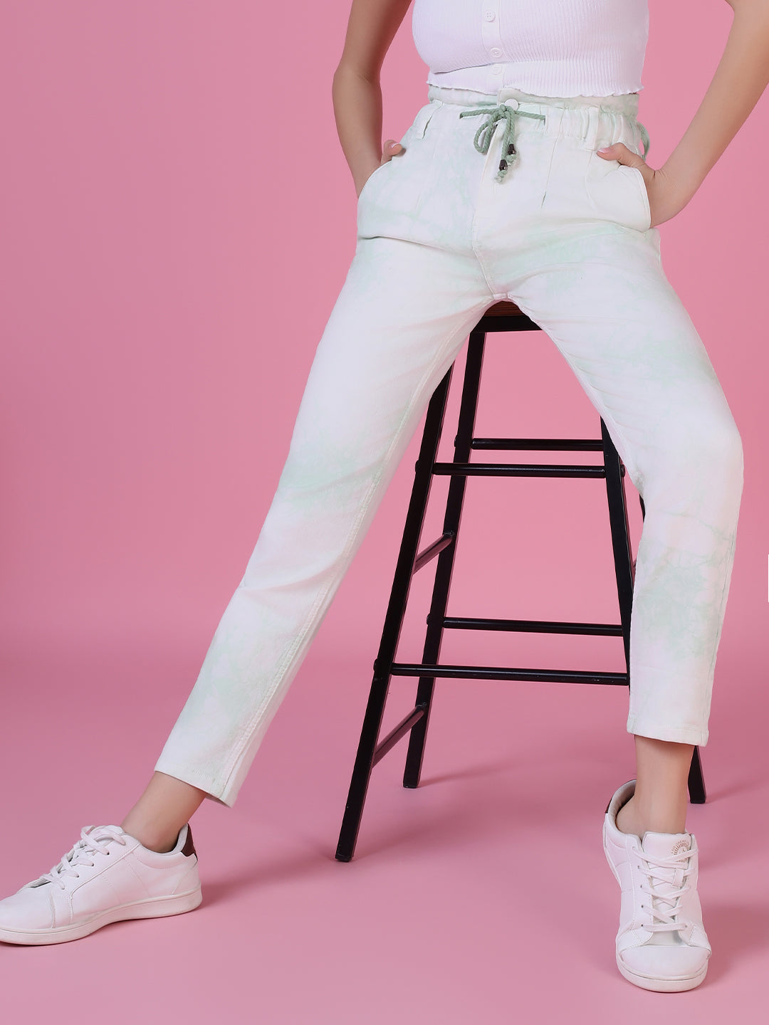 Women's White Slim Fit High-Raise Denim Jeans