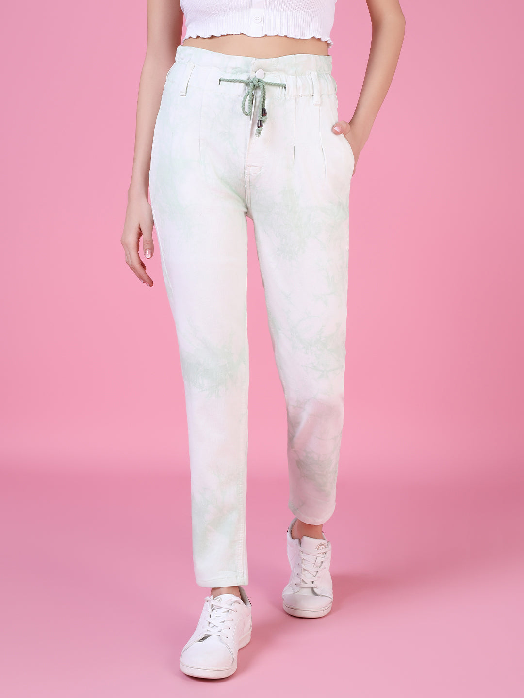 Women's White Slim Fit High-Raise Denim Jeans