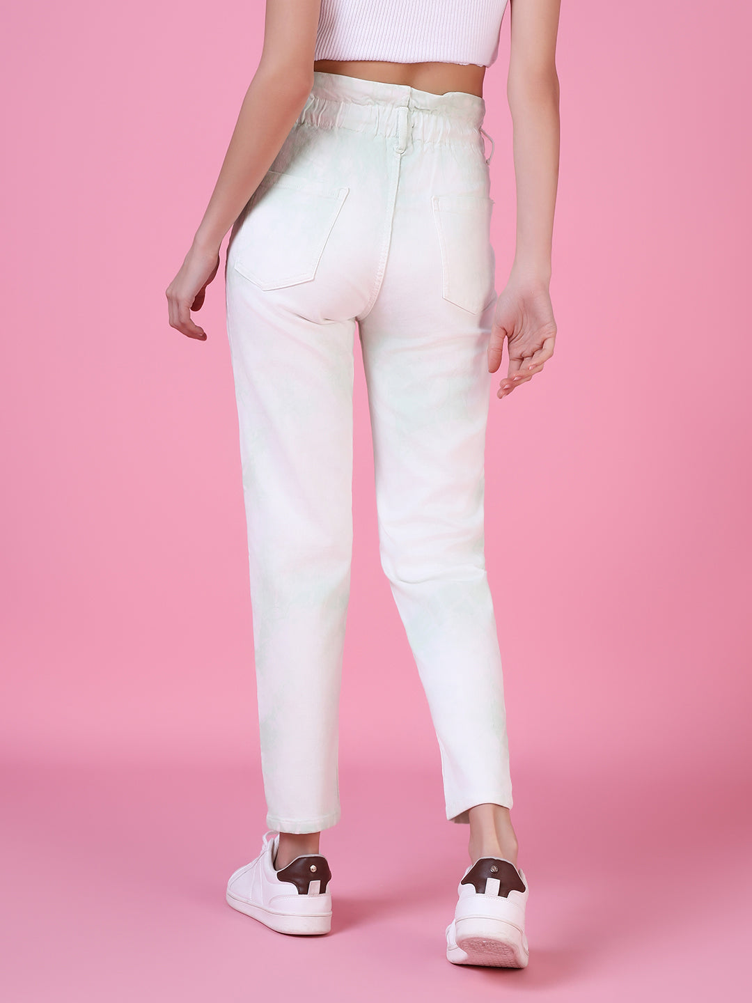Women's White Slim Fit High-Raise Denim Jeans