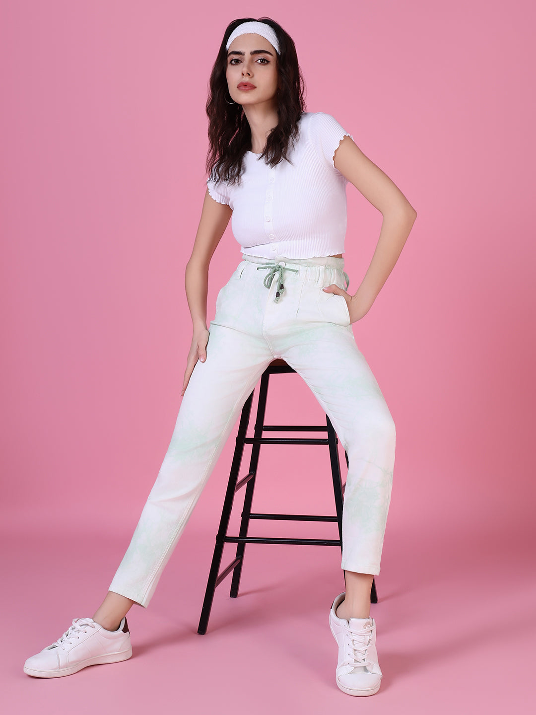 Women's White Slim Fit High-Raise Denim Jeans