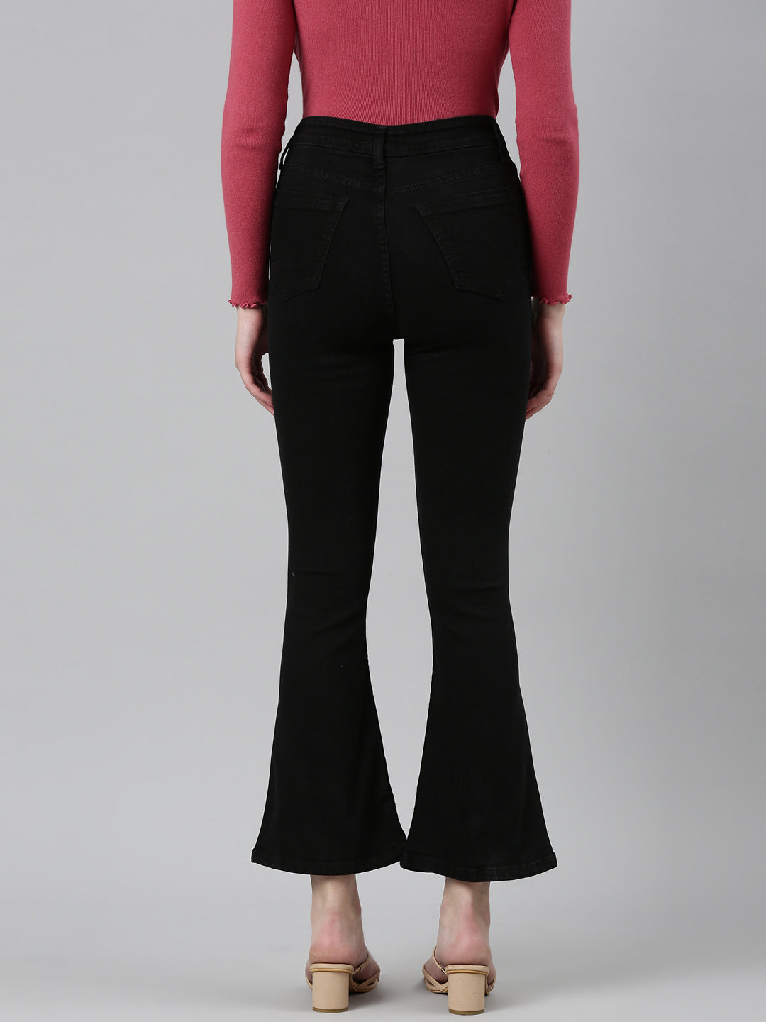 Women's Black Bootcut Mid Rise Bootcut Denim Jeans