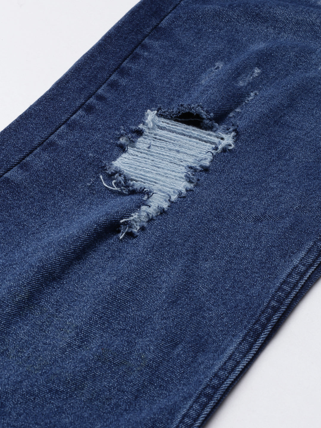 Women's Blue High-Rise Light Fade Acid Wash Denim Jeans