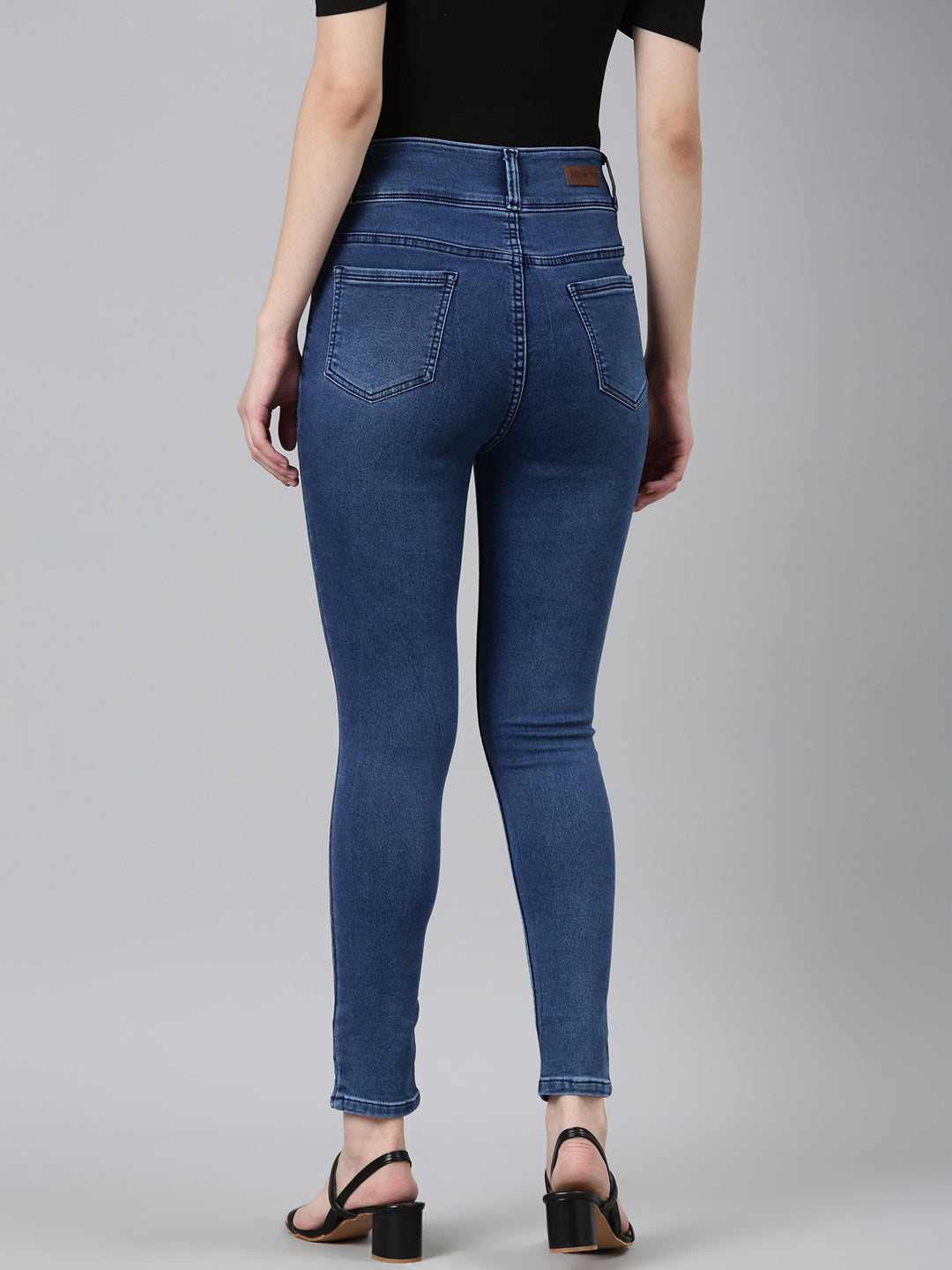 Women's Blue High-Rise Denim Slim Fit Jeans