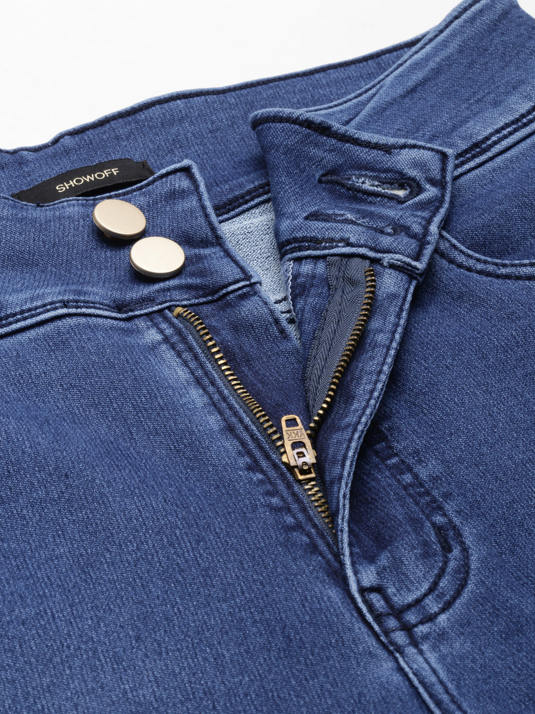 Women's Blue High-Rise Denim Slim Fit Jeans