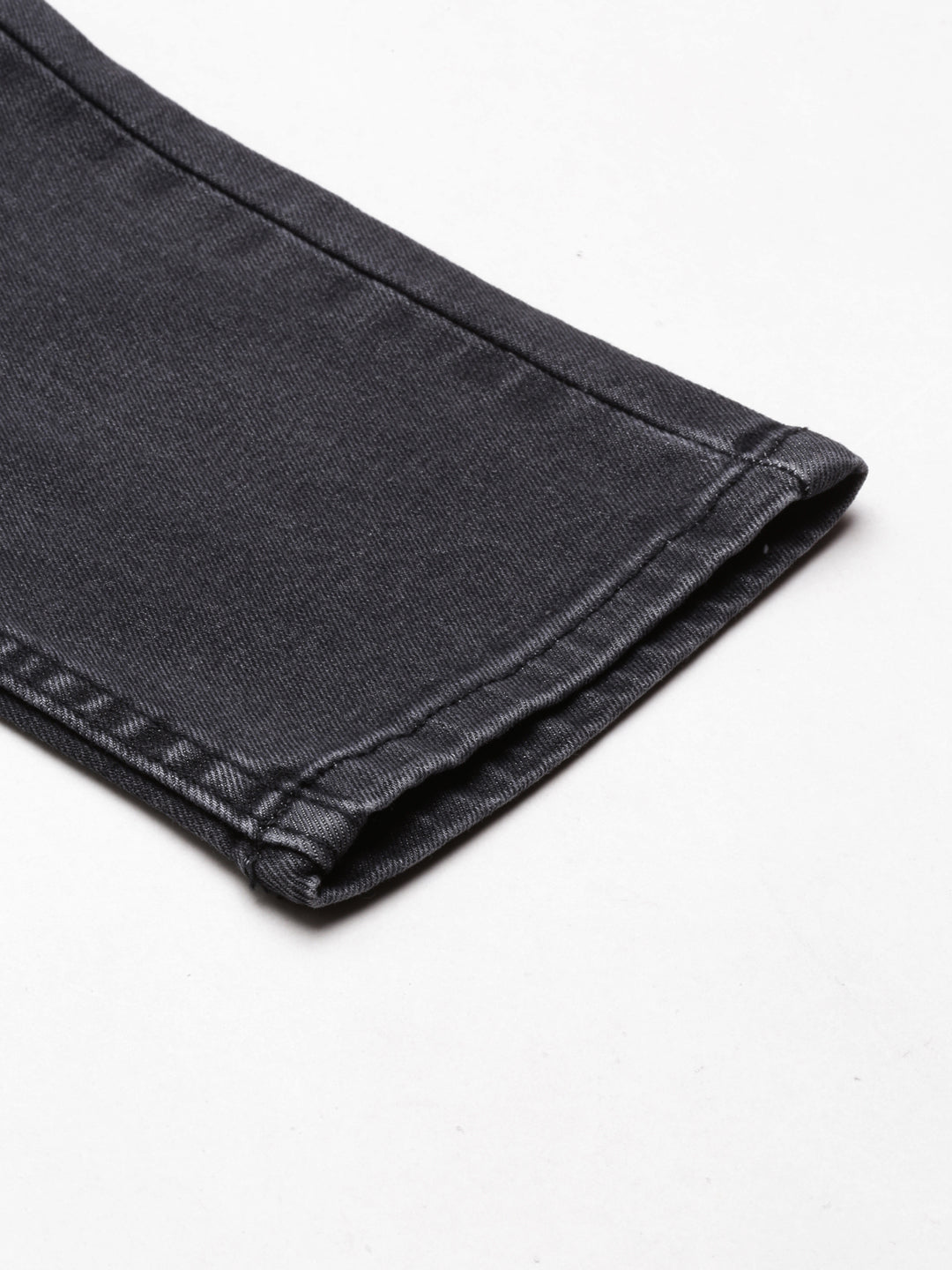 Women's Grey Jean Straight Fit Light Fade Acid Wash Stretchable Jeans