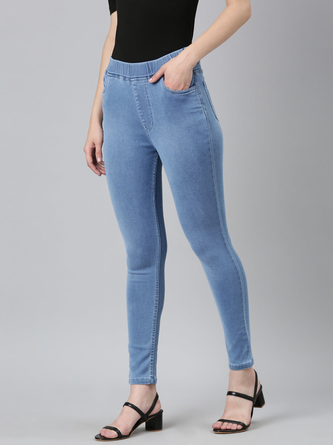 Women's Blue Skinny Fit Denim Jeans
