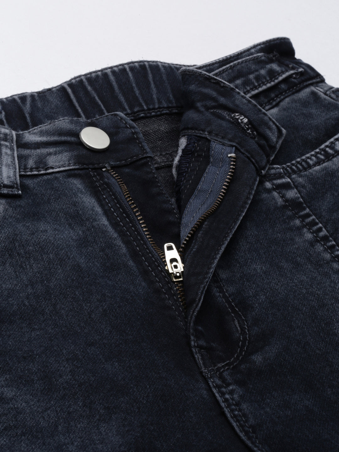 Women's Grey Jean Slim Fit Acid Wash High-Rise Denim Jeans