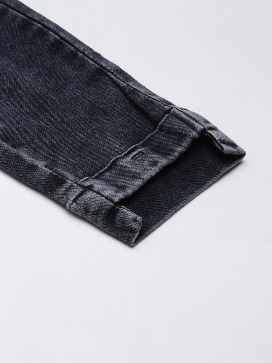 Women's Grey Jean Slim Fit Acid Wash High-Rise Denim Jeans