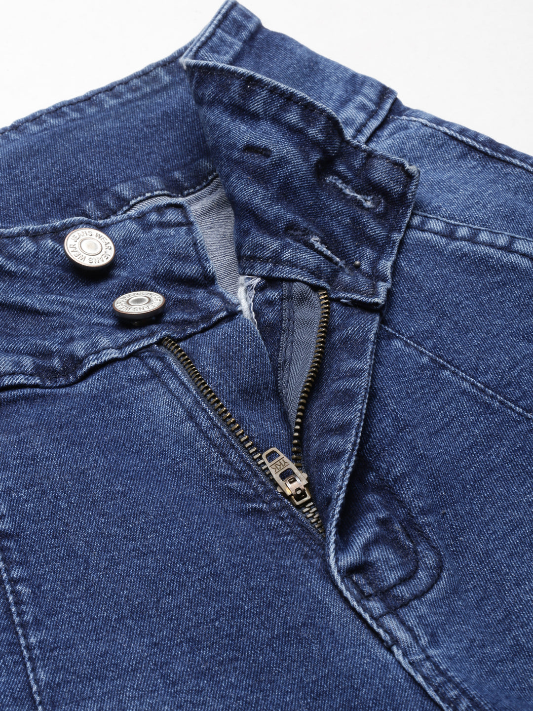 Women's Blue Slim Fit High Rise Light Fade Acid Wash Denim Jeans