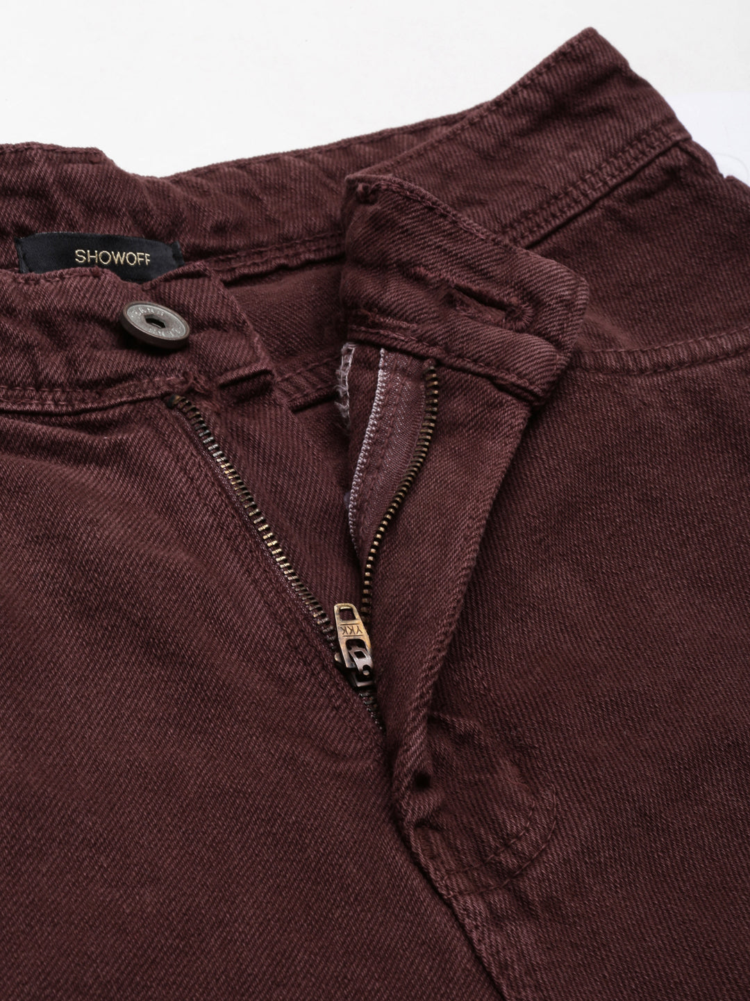 Women's Red Acid Wash High-Rise Denim Slit Jeans