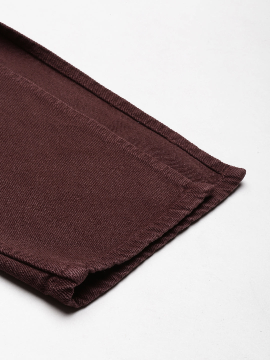 Women's Red Acid Wash High-Rise Denim Slit Jeans