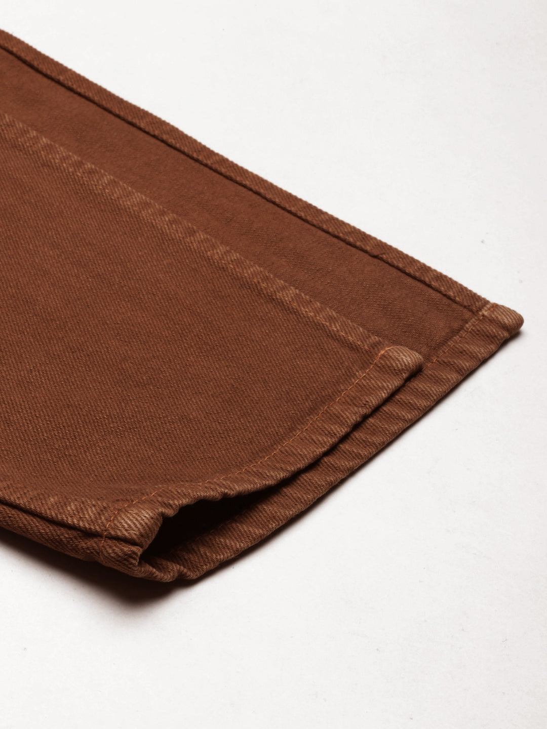 Women's Rust High-Rise Coloured Shade Cropped Denim Jeans