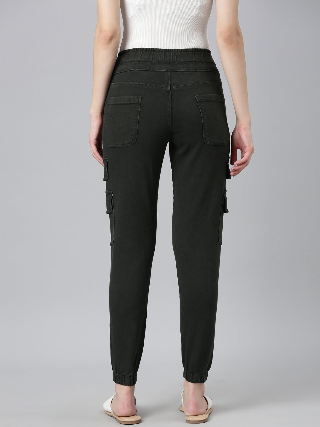 Women's Olive Mid-Rise Denim Jeans