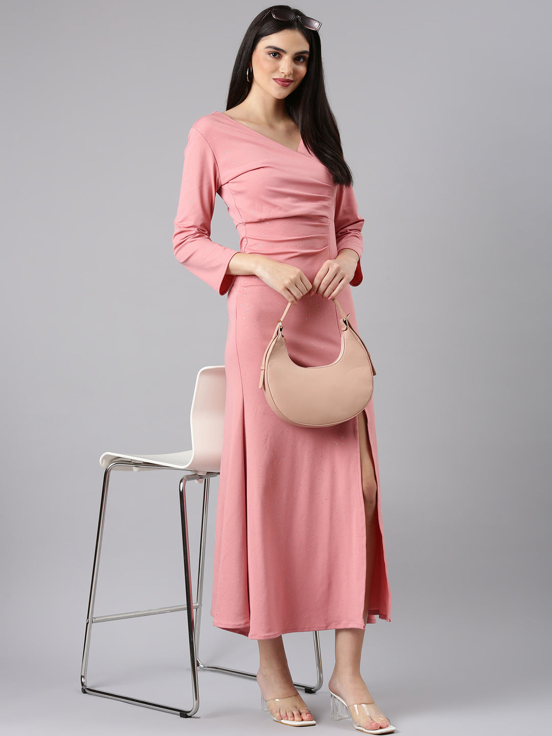 Women's Peach Bodycon Dress