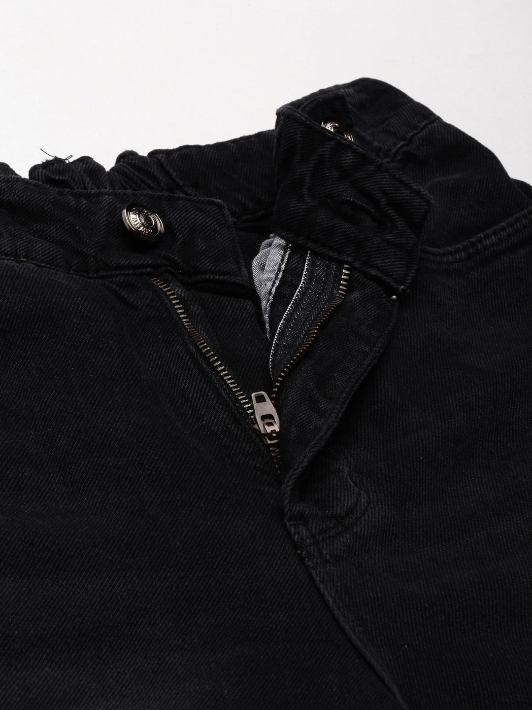 Women's Black High Rise Straight Fit Denim Jeans