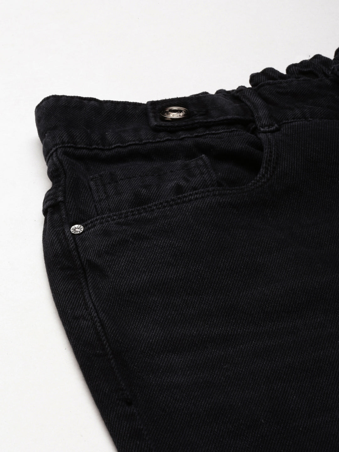 Women's Black High Rise Straight Fit Denim Jeans