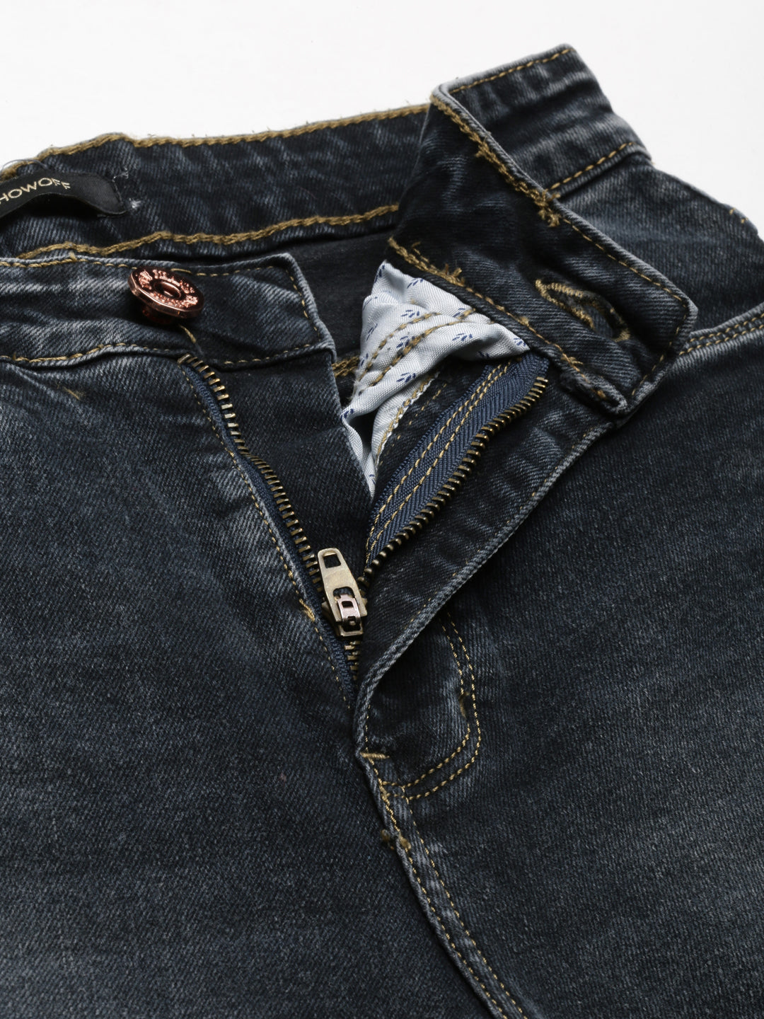 Women's Dark Grey High Rise Jean Mom Fit Light Fade Denim Jeans