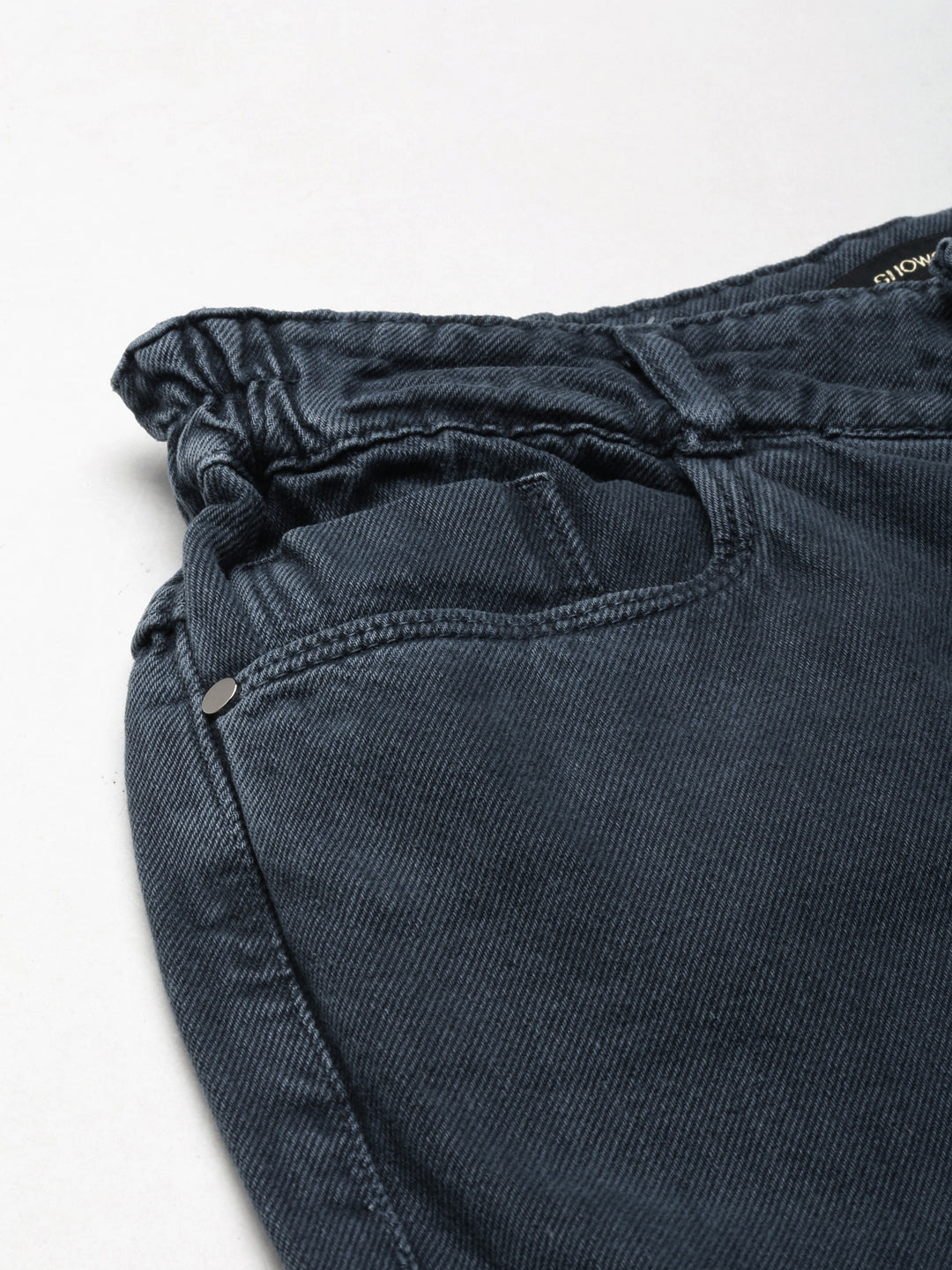 Women's Grey Cotton Straight Fit Denim Jeans