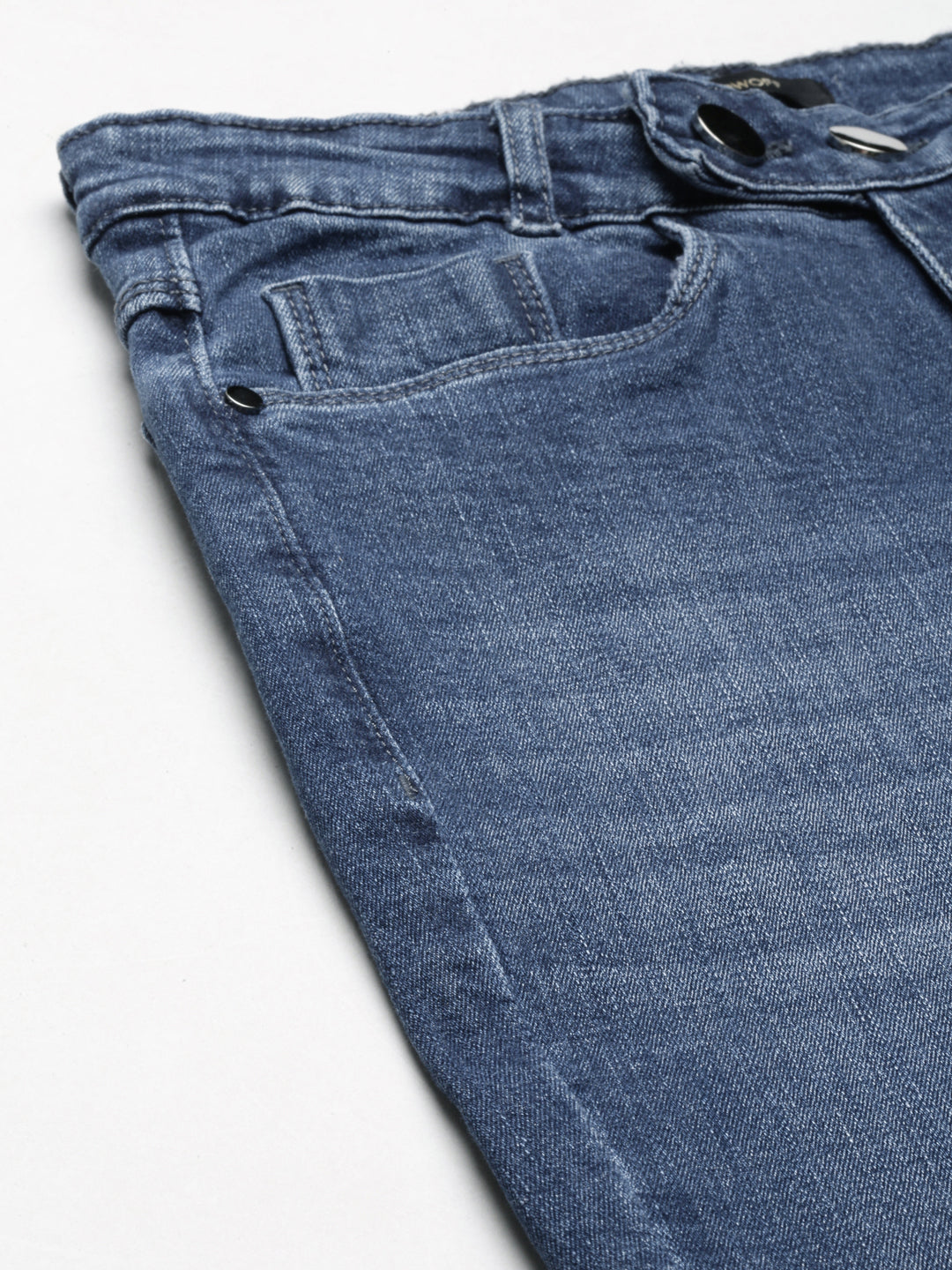 Women's Blue Skinny Fit Light Fade Acid Wash High-Rise Denim Jeans