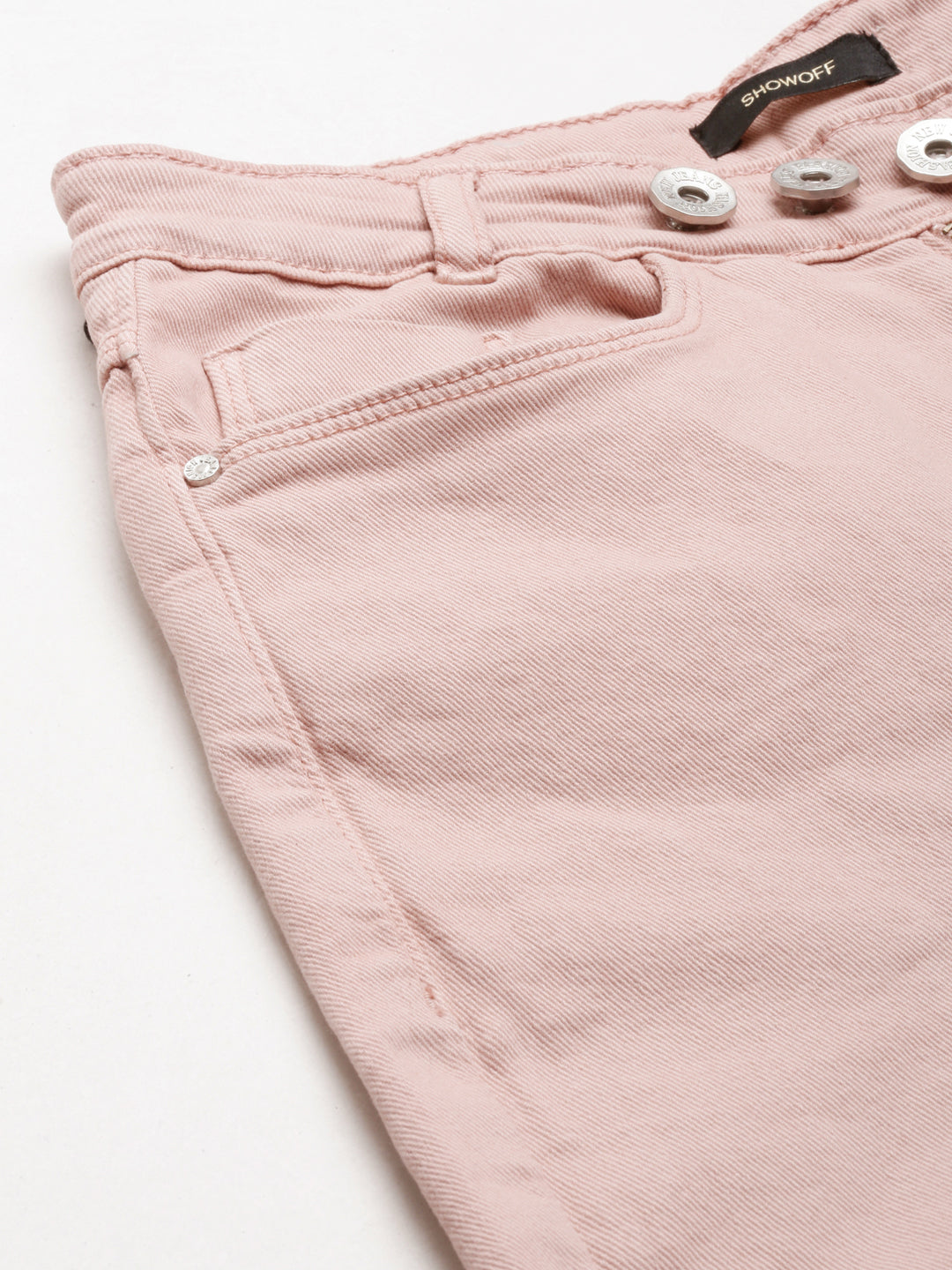 Women's Pink Slim Fit High-Rise Denim Jeans