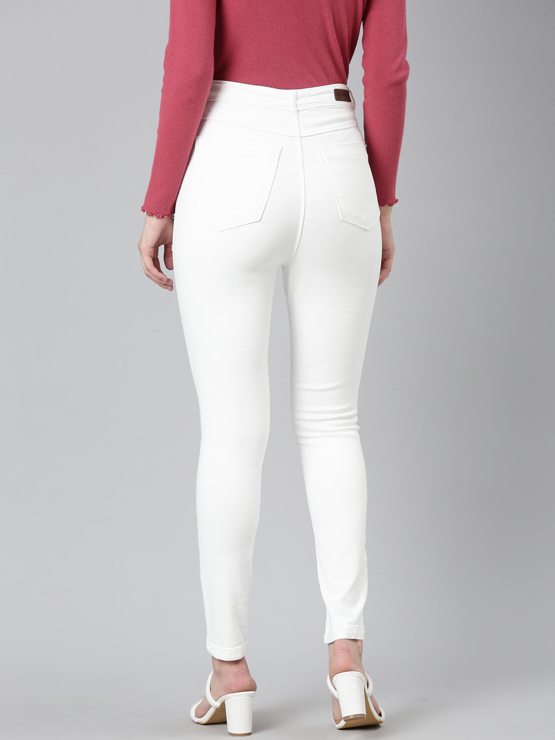 Women's White Skinny Fit Denim Jeans