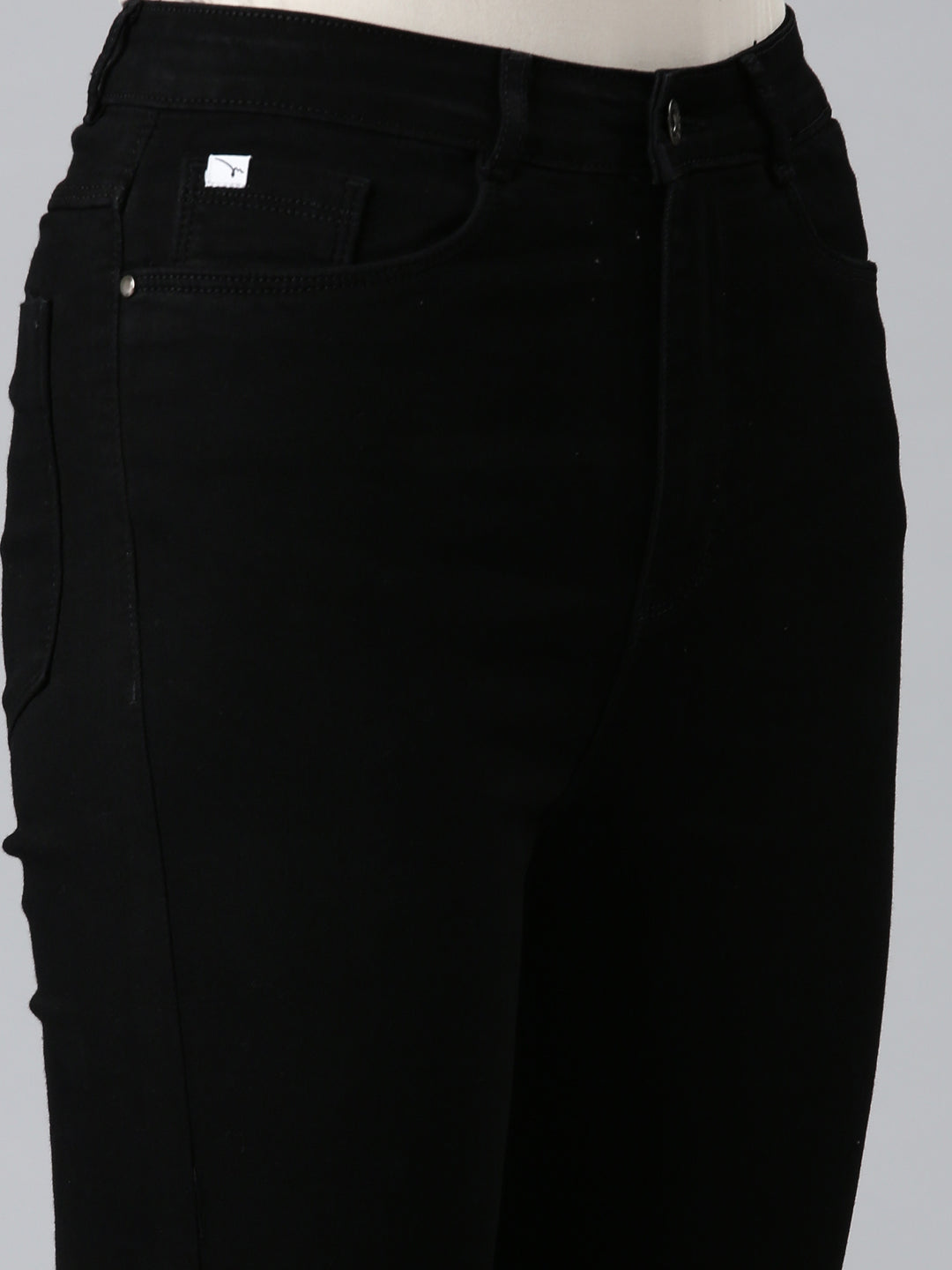 Women's Black Jean Mid-Rise Denim Jeans