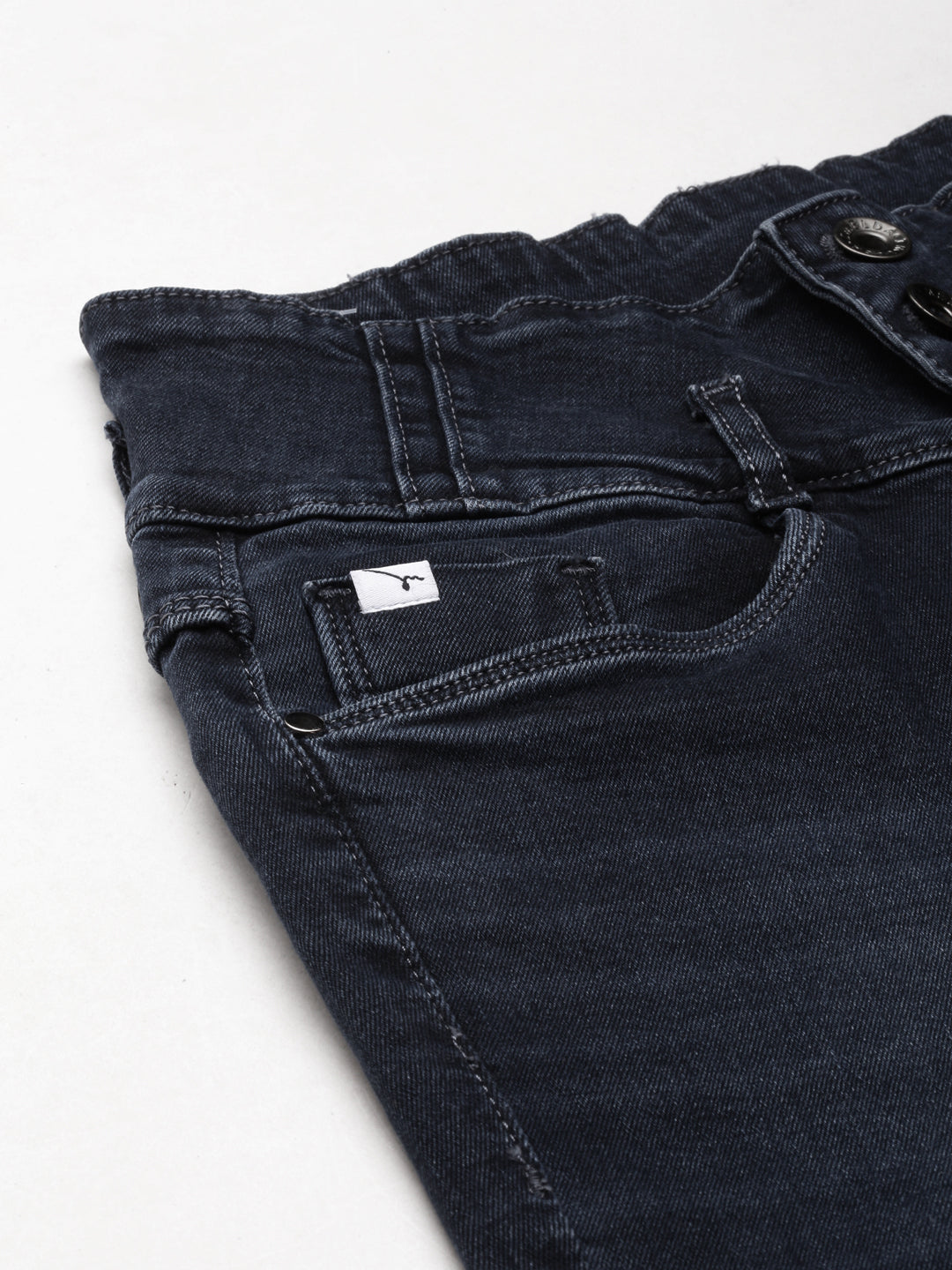 Women's Navy Blue Clean Look Denim Bootcut Jeans