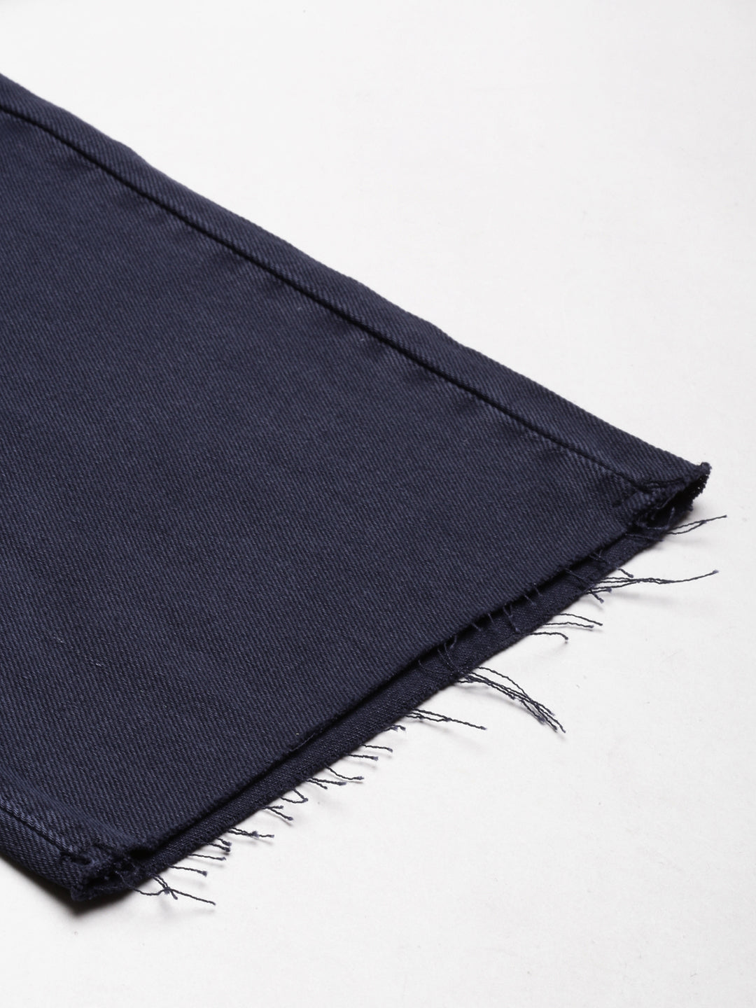 Women's Navy Blue Mid-Rise Light Fade Whiskers & Chevrons Denim Jeans