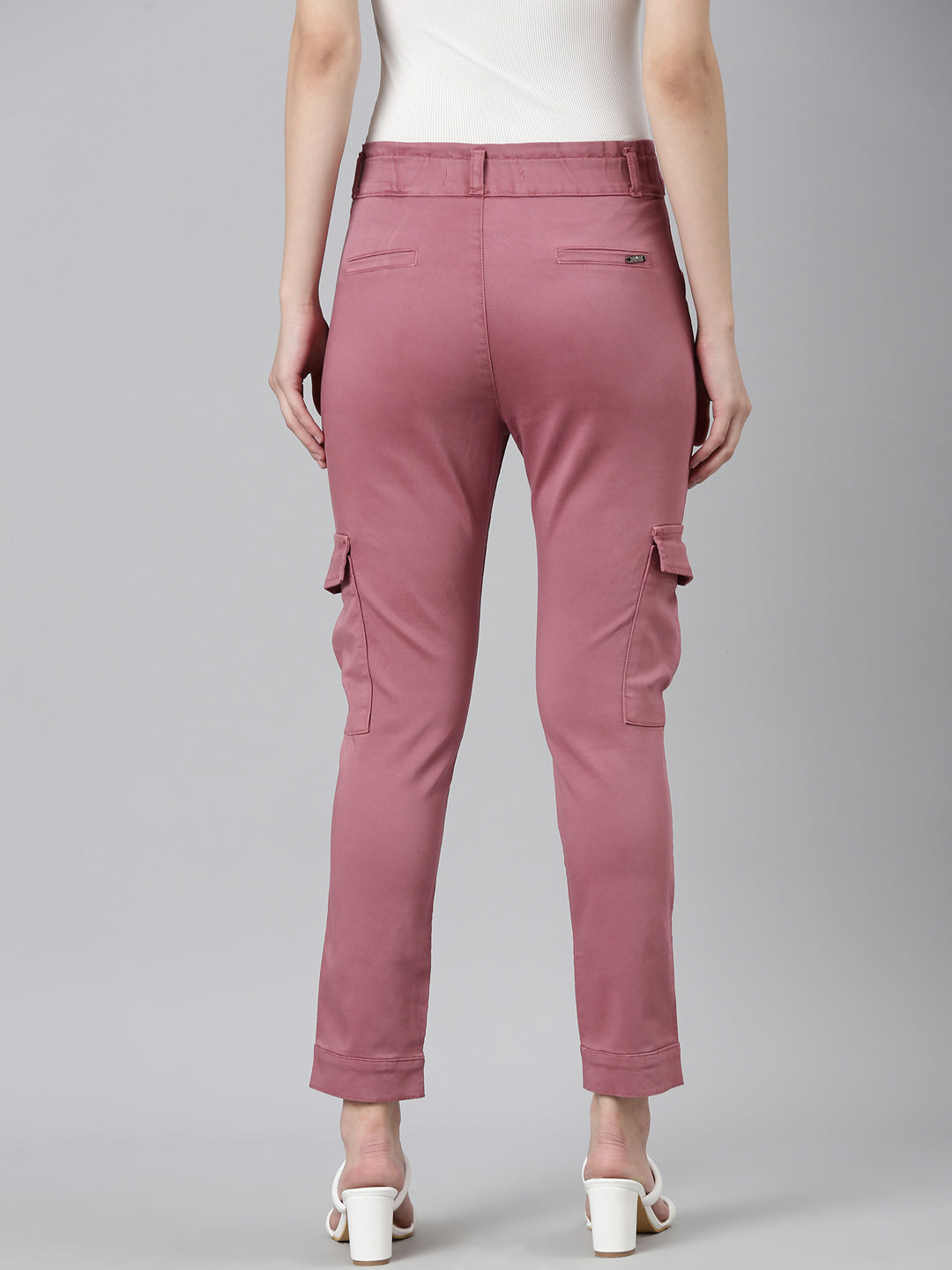 Women's Mauve Mid-Rise Denim Jeans