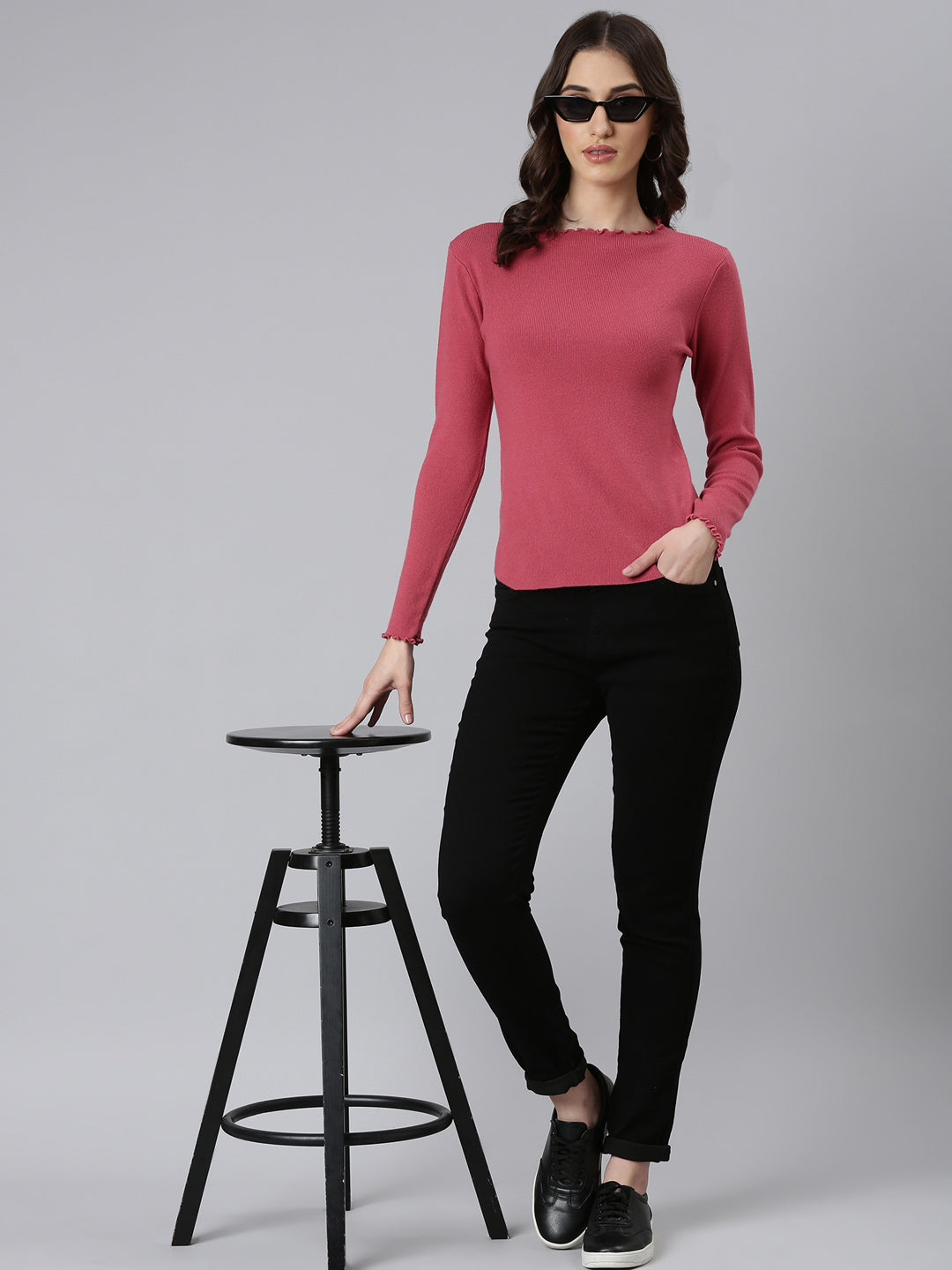 Women's Black Skinny Fit High-Rise Denim Jeans