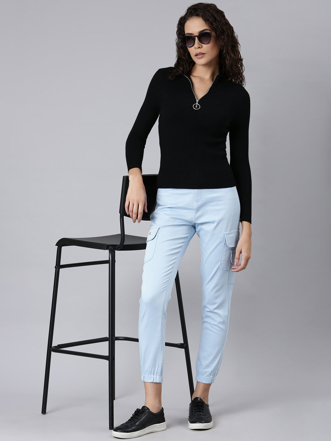 Women's Blue High-Rise Denim Jeans