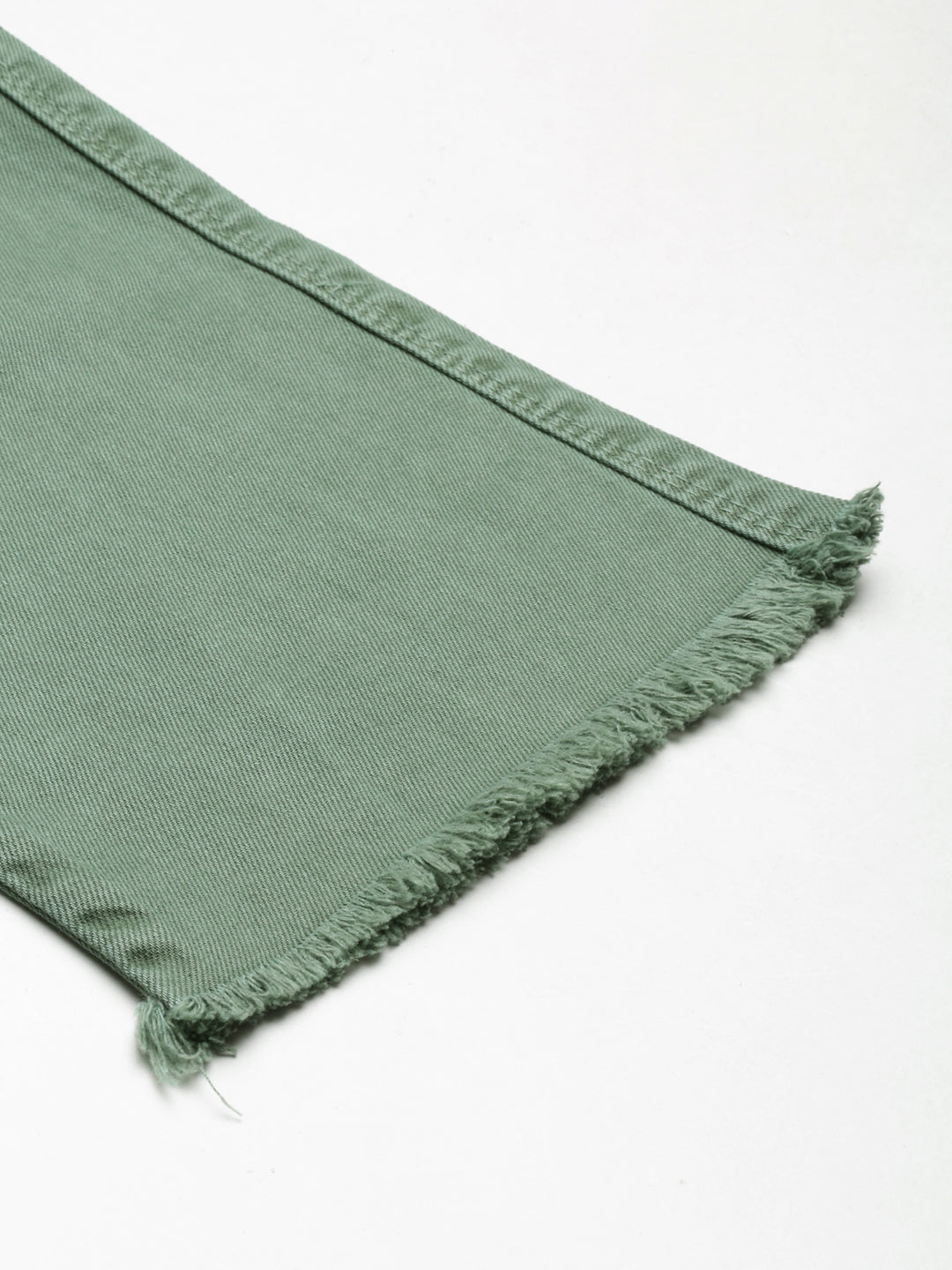 Women's Green Straight Fit Mid-Rise Denim Jeans